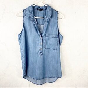 [Velvet Heart] Blue Chambray Denim Top